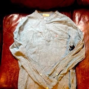 HOLLISTER LONG SLEEVED LINEN SHIRT MENS SZ M